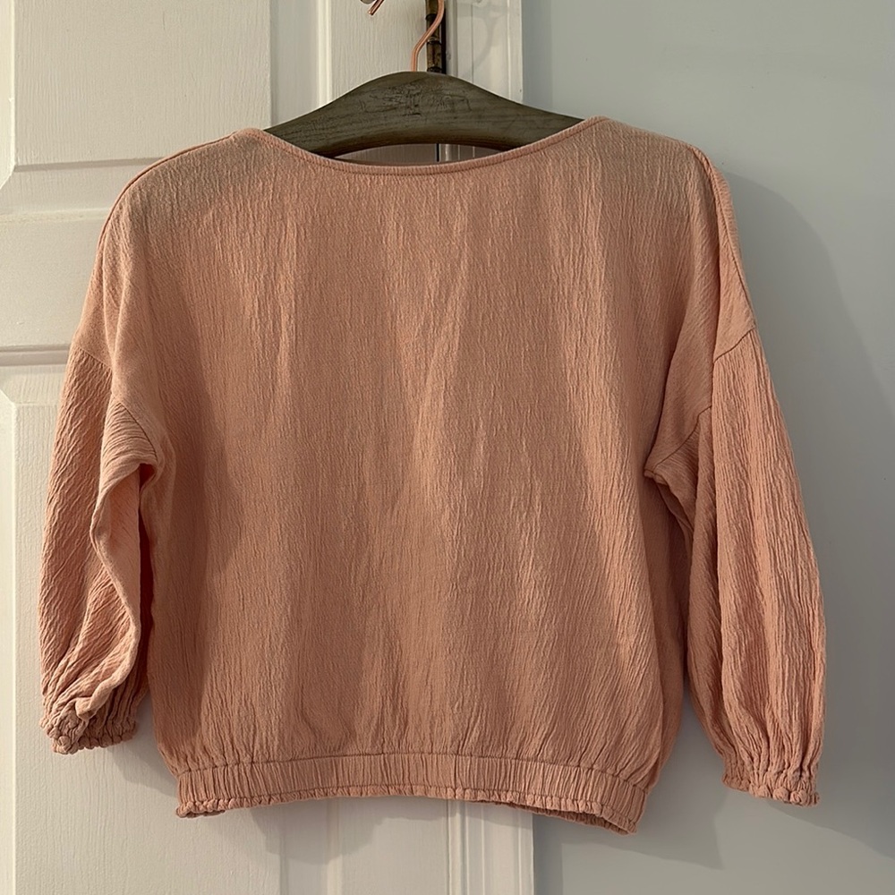 Uniqlo Peach Textured Blouse